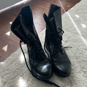 Steve Madden troopa combat moto boots